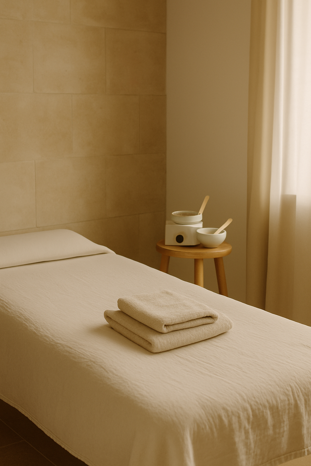 Professional waxing technique demonstration