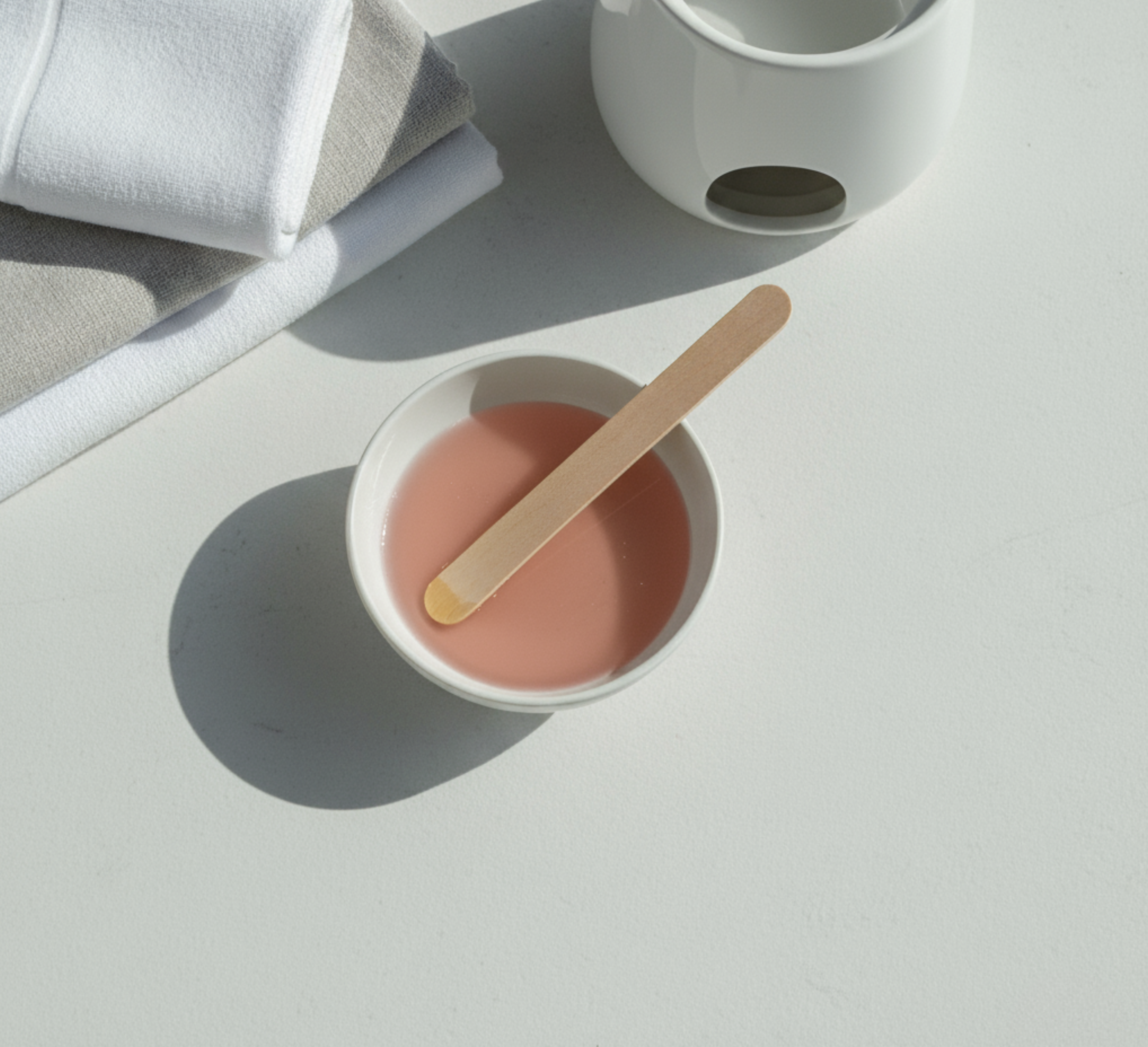 Premium natural wax in warm tones